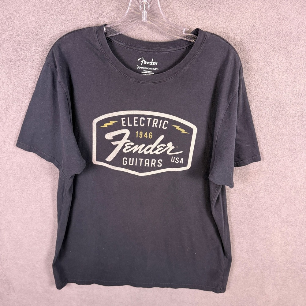 Fender Electric Guitars USA T-Shirt Mens XL Black American Needle Graphic Cotton